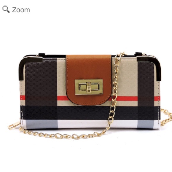 Handbags - NEW Plaid Check Turn Lock Wallet